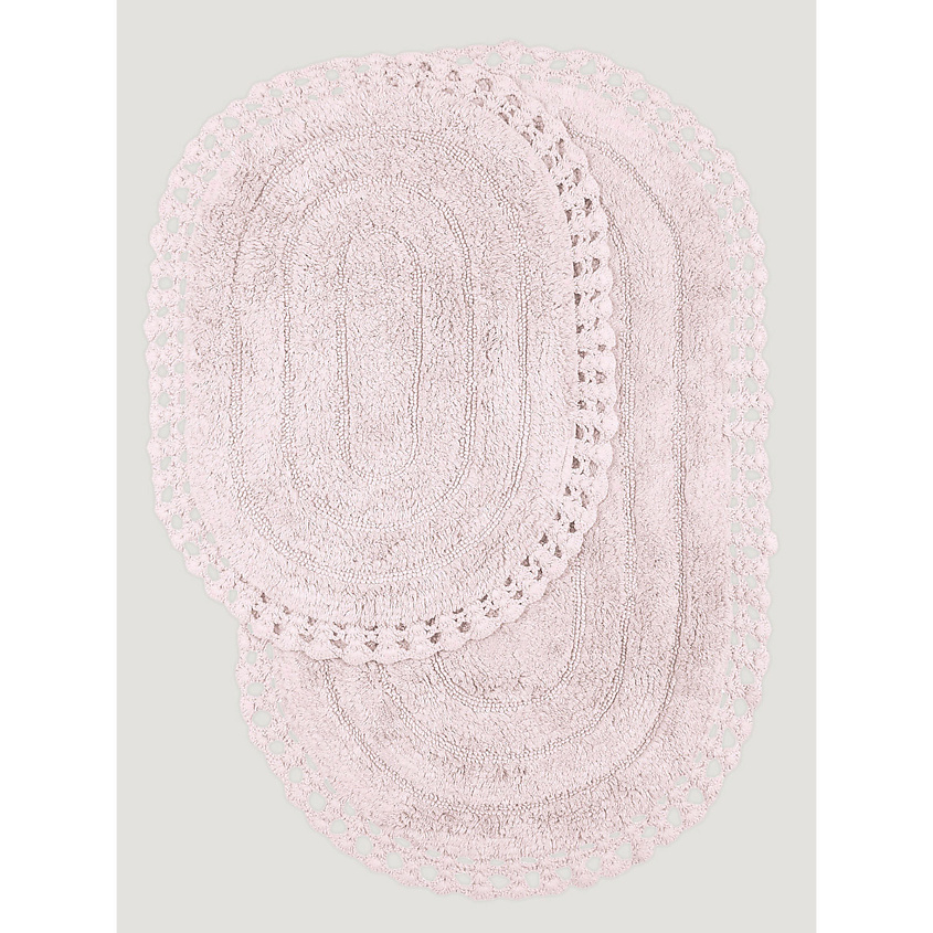 Изображение товара KARNA Набор ковриков для ванной кружевной YANA, Цвет: Пудра