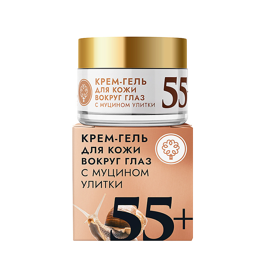 Изображение товара ДОМ ПРИРОДЫ КРЫМСКАЯ МАНУФАКТУРА Гель для кожи вокруг глаз с муцином улитки 55+, 15 г