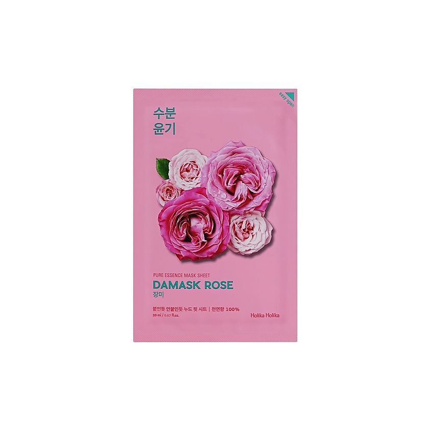 Изображение товара HOLIKA HOLIKA Маска для лица тканевая увлажняющая Pure Essence Mask Sheet Damask Rose, 20 мл