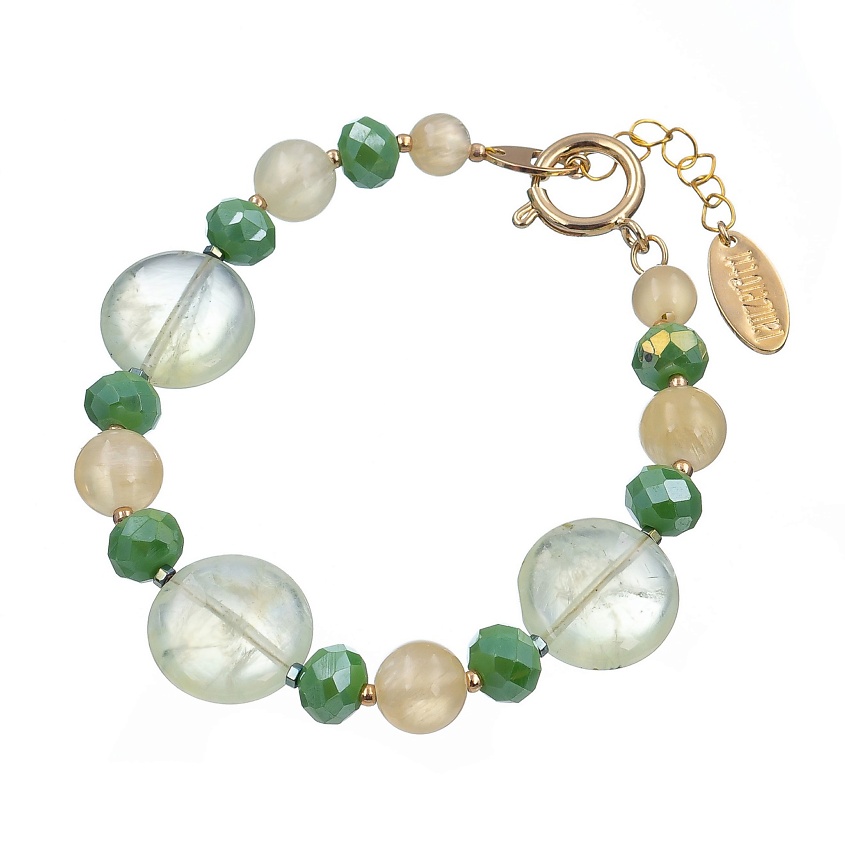 Изображение товара Браслет Lanzerotti Ispirazione из бижутерного сплава с гипсаном и гематитом 20 размер зеленый