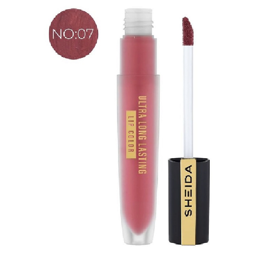 Изображение товара Водостойкая жидкая помада для губ SHEIDA Long Lasting, насыщенные оттенки