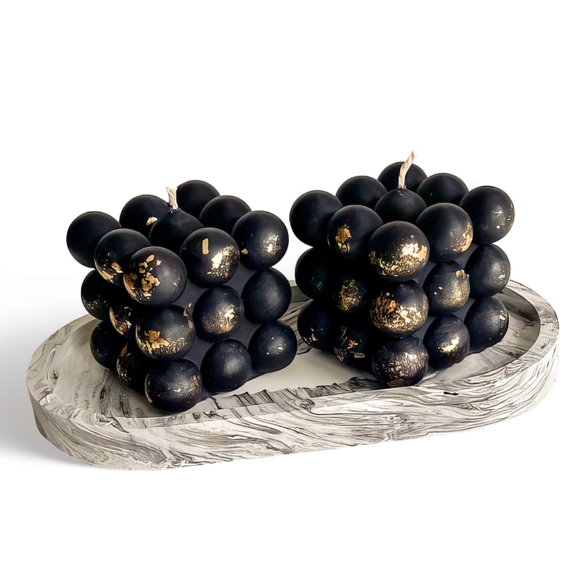 Изображение товара Набор ароматических свечей Свечи в Дом 2 шт медовые 500 г с подсвечником