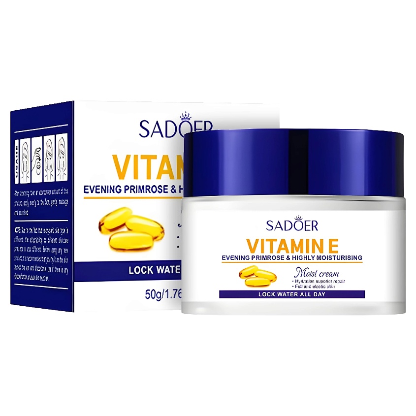 Изображение товара SADOER Крем для лица увлажняющий с маслом примулы вечерней и витамином E, 50 гр.