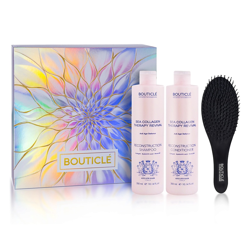 Изображение товара BOUTICLE Подарочный набор воcстановление волос с системой ANTI AGE, 300 мл + 300 мл + 1 шт