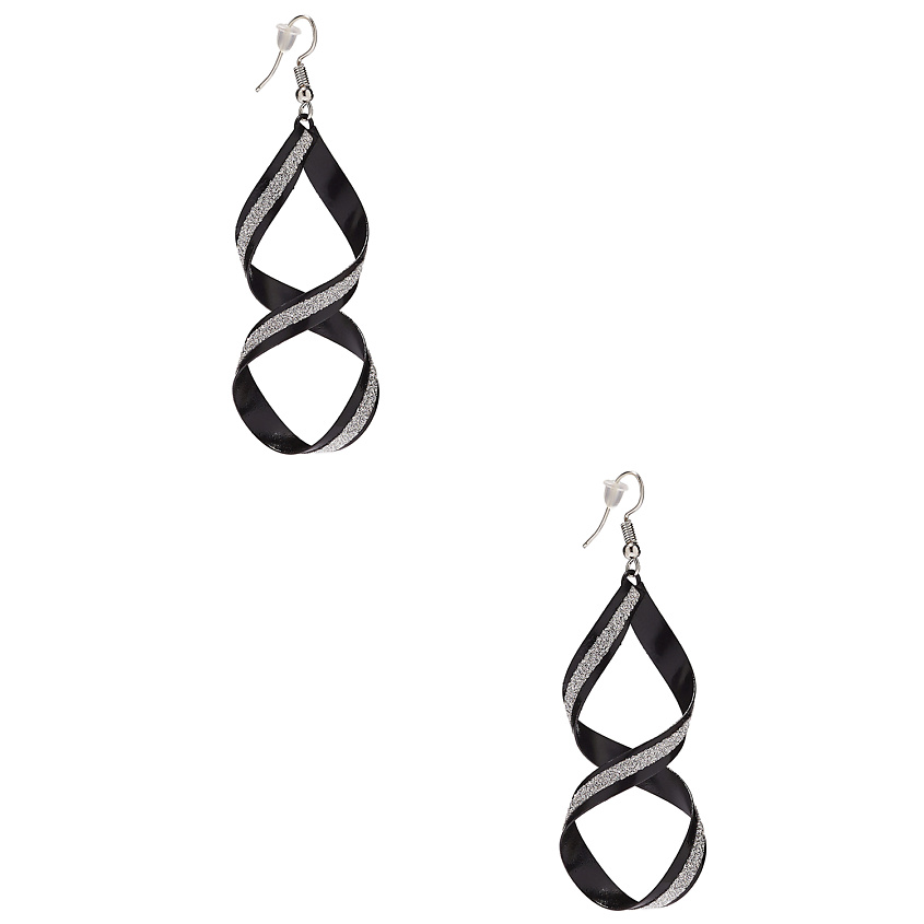 Изображение товара Серьги NOTHING BUT LOVE Рапунцель черные из бижутерного сплава легкие и элегантные