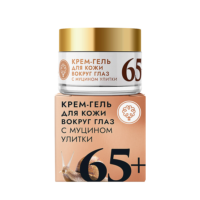 Изображение товара ДОМ ПРИРОДЫ КРЫМСКАЯ МАНУФАКТУРА Крем-гель для кожи вокруг глаз с муцином улитки 65+, 15 г