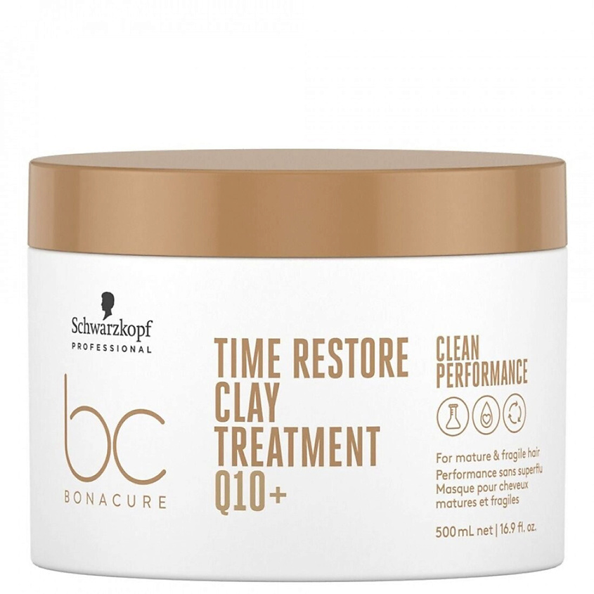 Изображение товара BONACURE Глиняная маска для зрелых и ломких волос Time Restore Clay, 500 мл