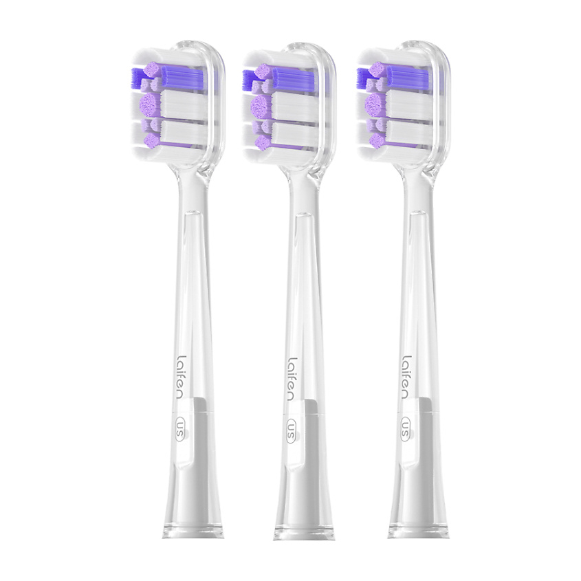 Изображение товара Насадки Ультра-Отбеливание для зубных щеток Laifen Wave 3 шт прозрачные