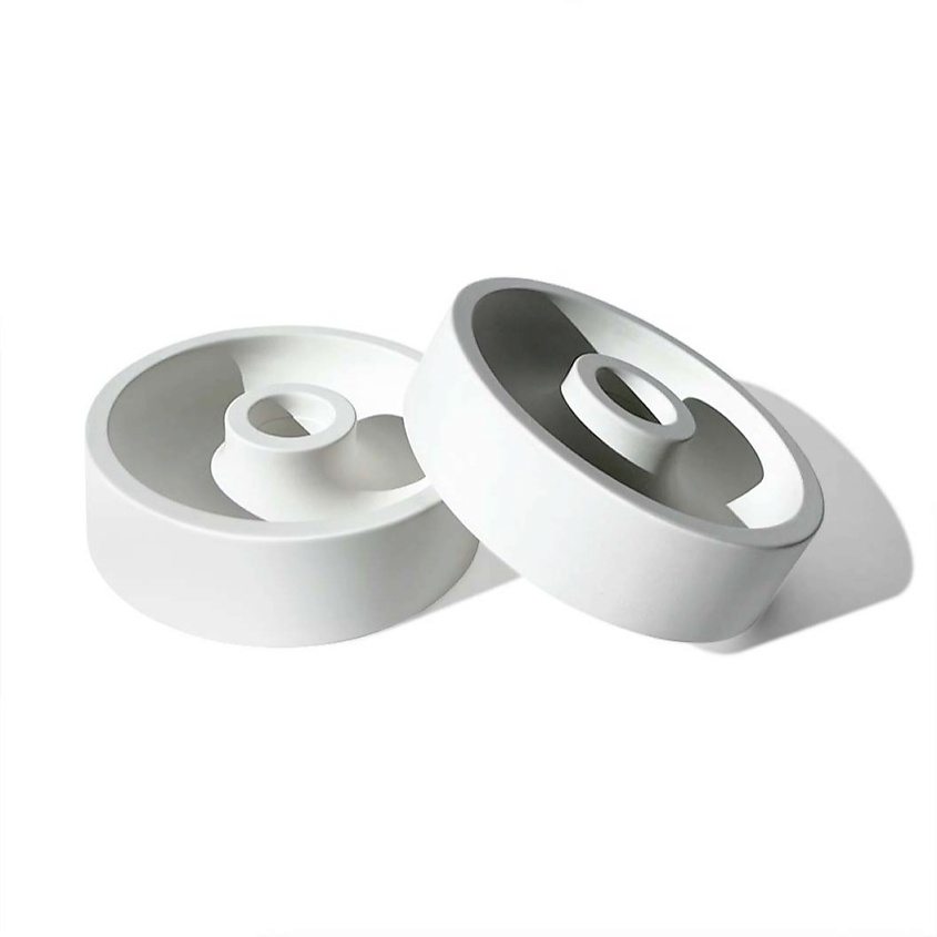 Изображение товара Декоративный гипсовый подсвечник TARA HOME скандинавский стиль белый ручная работа