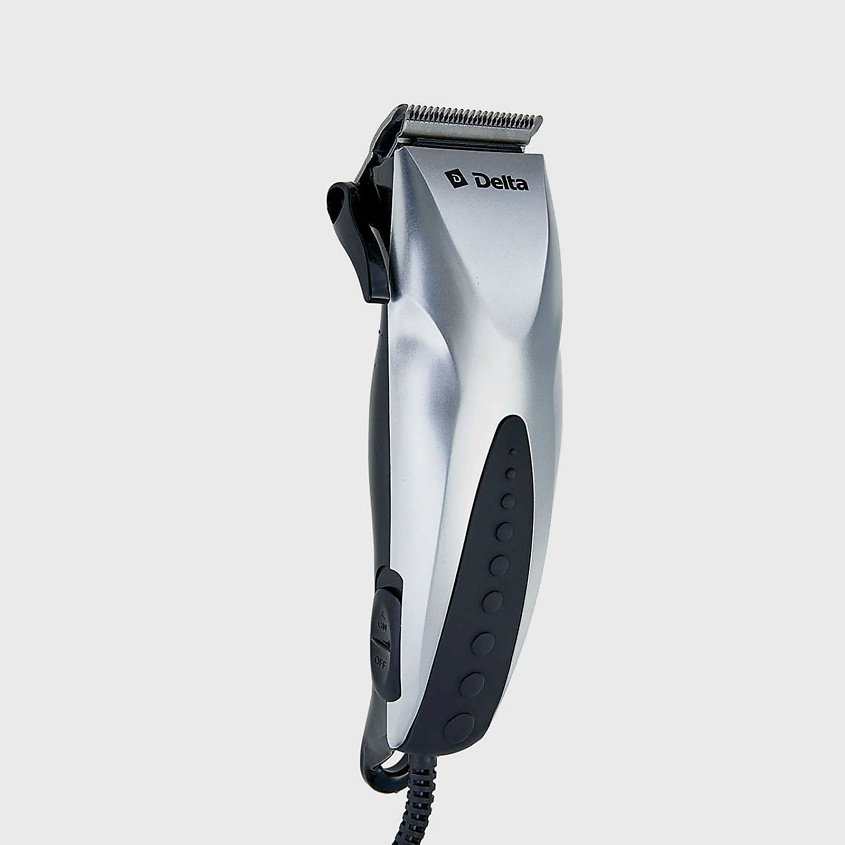 Изображение товара DELTA Машинка для стрижки DL-4052 серебристая с аксессуарами и регулируемыми гребнями