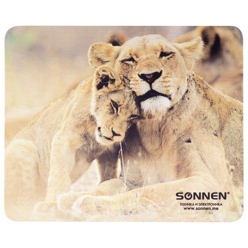 Изображение товара SONNEN Коврик для мыши LIONS, 220х180х3 мм.