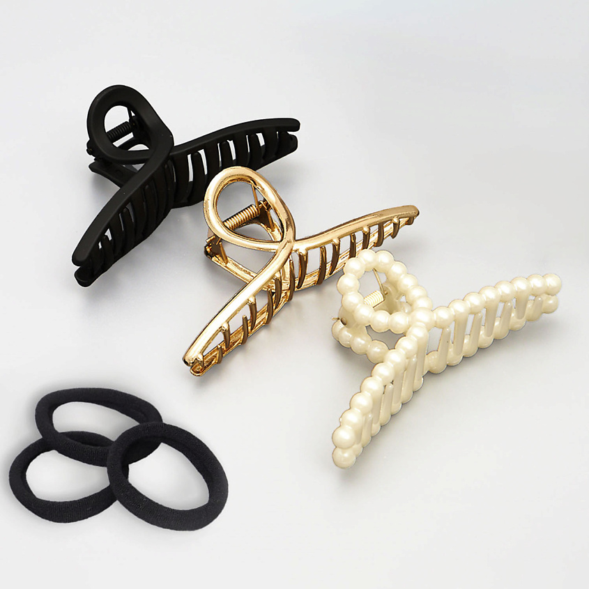 Изображение товара ZIKOLKI STORE Заколка крабик аксессуар для волос подарочный набор крабов, подарок женщине, 3 шт