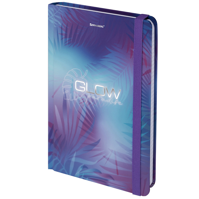 Изображение товара BRAUBERG Блокнот с резинкой А5 Glow, Мультицвет