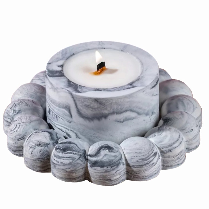 Изображение товара SHE STYLE Подарочный набор из гипса арома свеча на подставке Гранатовый лимонад, 1 шт