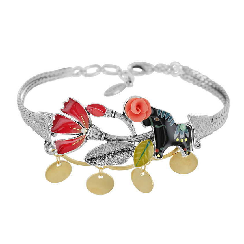 Изображение товара Браслет Folk из полимерной глины и смолы Taratata женский яркий украшение