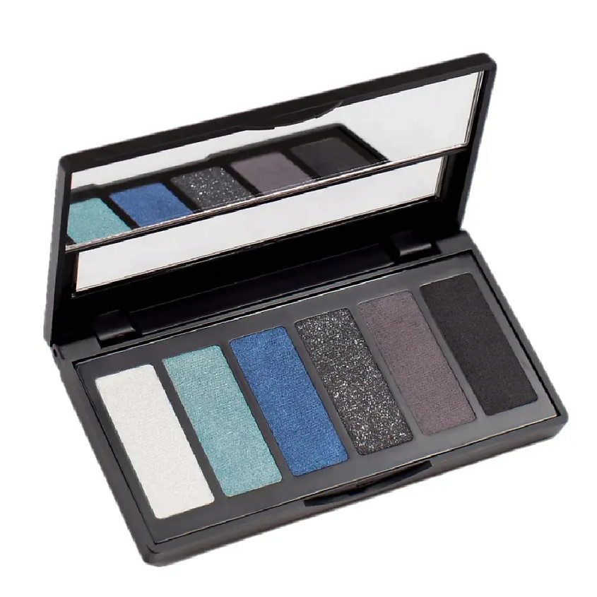 Изображение товара ADEN Палитра теней для век (6 оттенков), 01 Черный/Синий