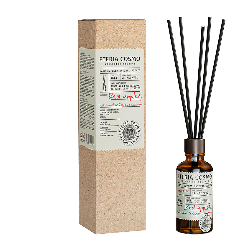 Изображение товара ETERIA COSMO Ароматический диффузор Яблочный пирог корица и кедр 45 мл натуральный аромат для дома