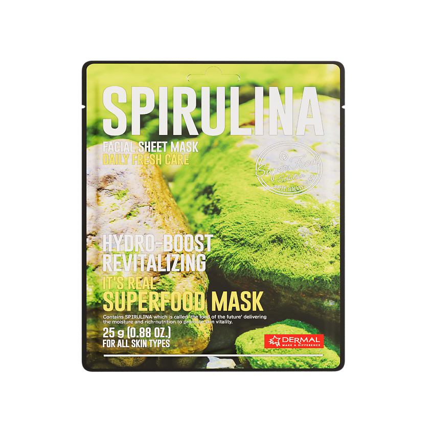 Изображение товара DERMAL Superfood Маска для лица cо спирулиной, 25 г