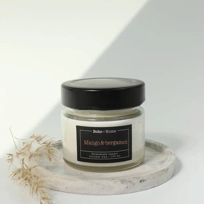 Изображение товара BOHO HOME Ароматическая свеча с ароматом Манго и бергамот, 100 мл