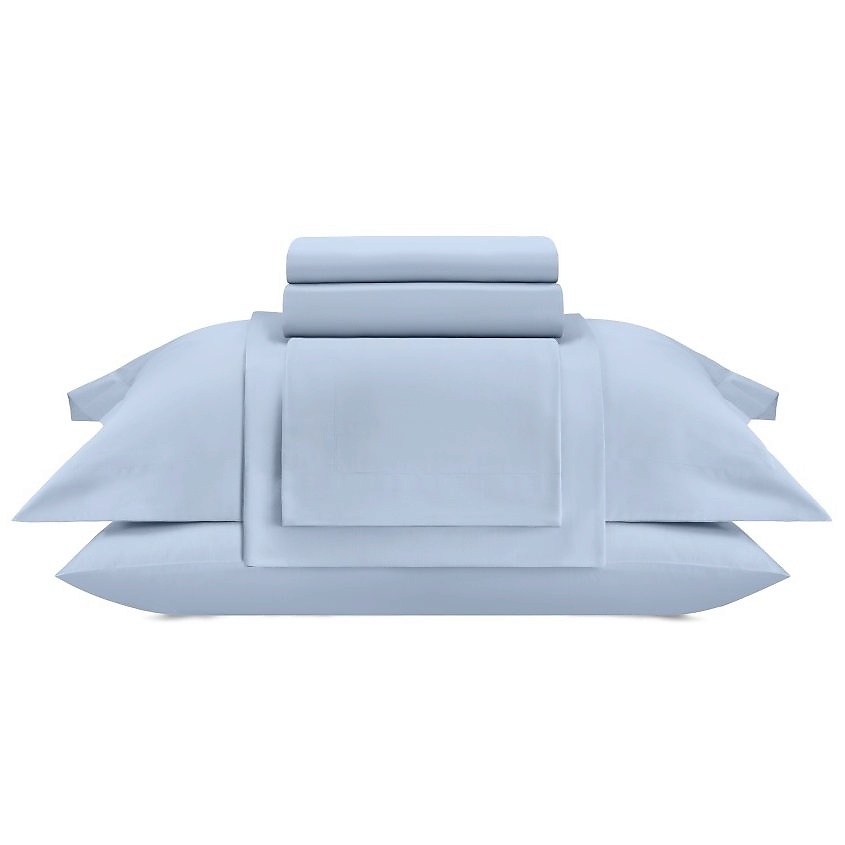 Изображение товара ARYA HOME COLLECTION Постельное белье Vip из Oднотонного Сатина 2 Сп. 200x220, Голубой