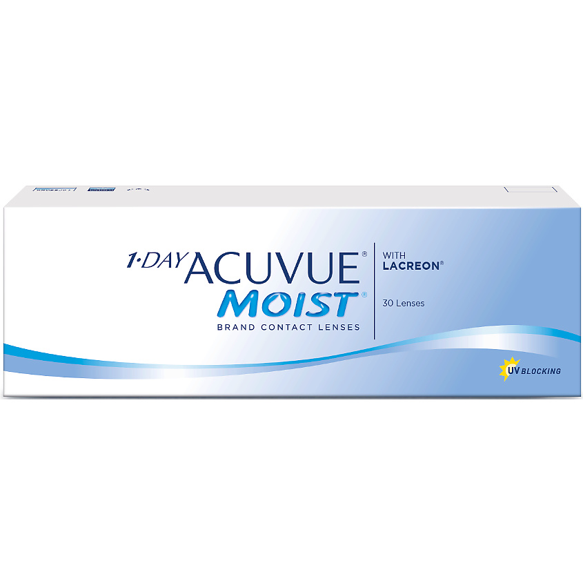 Изображение товара Однодневные контактные линзы ACUVUE MOIST with LACREON, 30 шт, высокий комфорт и защита