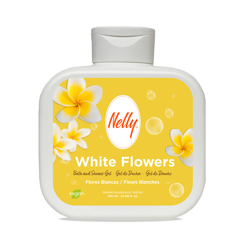 Изображение товара NELLY Гель для душа WHITE FLOWERS 750 мл с ароматом белых цветов для всей семьи