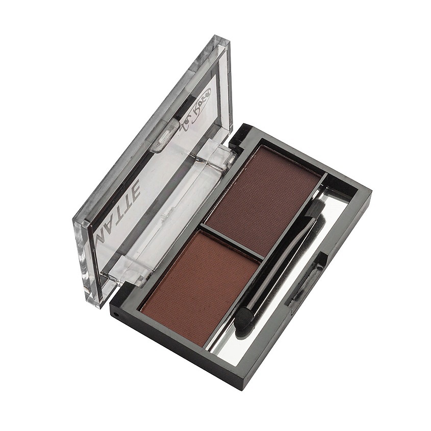 Изображение товара LA ROSA Тени для бровей матовые 2 цвета коричневый и темно коричневый