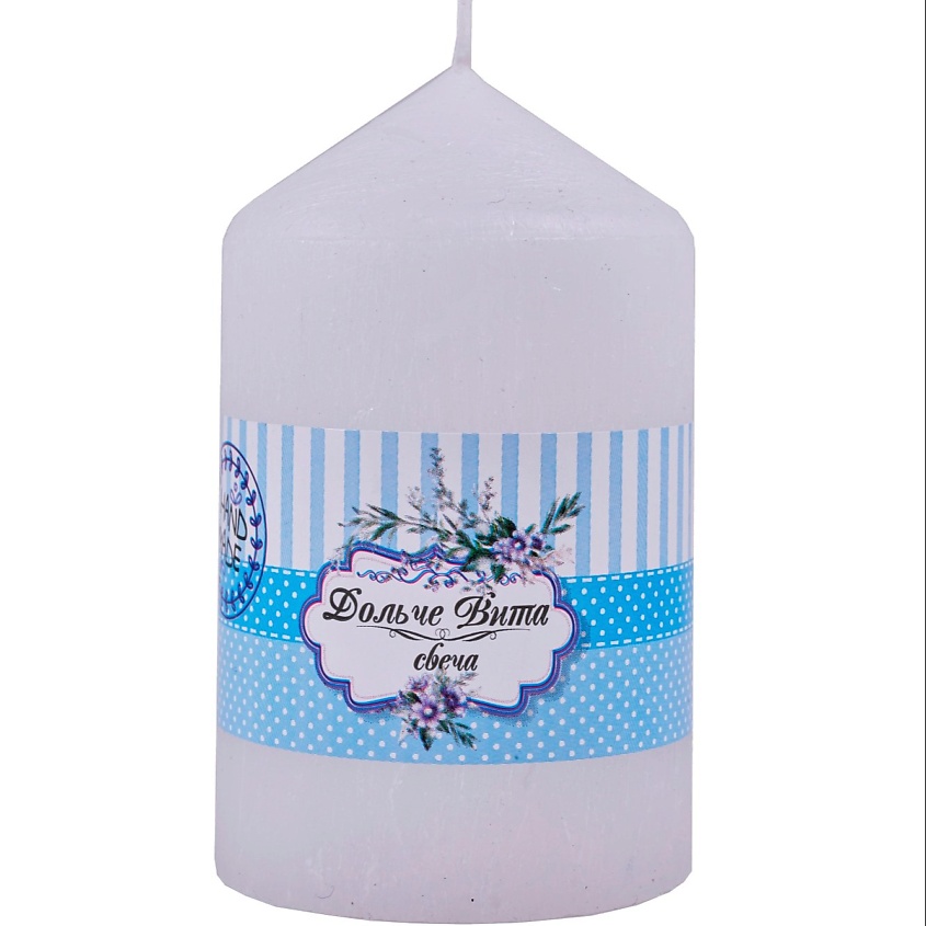 Изображение товара ИНДОКИТАЙ Свеча пеньковая средняя "Дольче вита", цвет: Белый, 1 шт