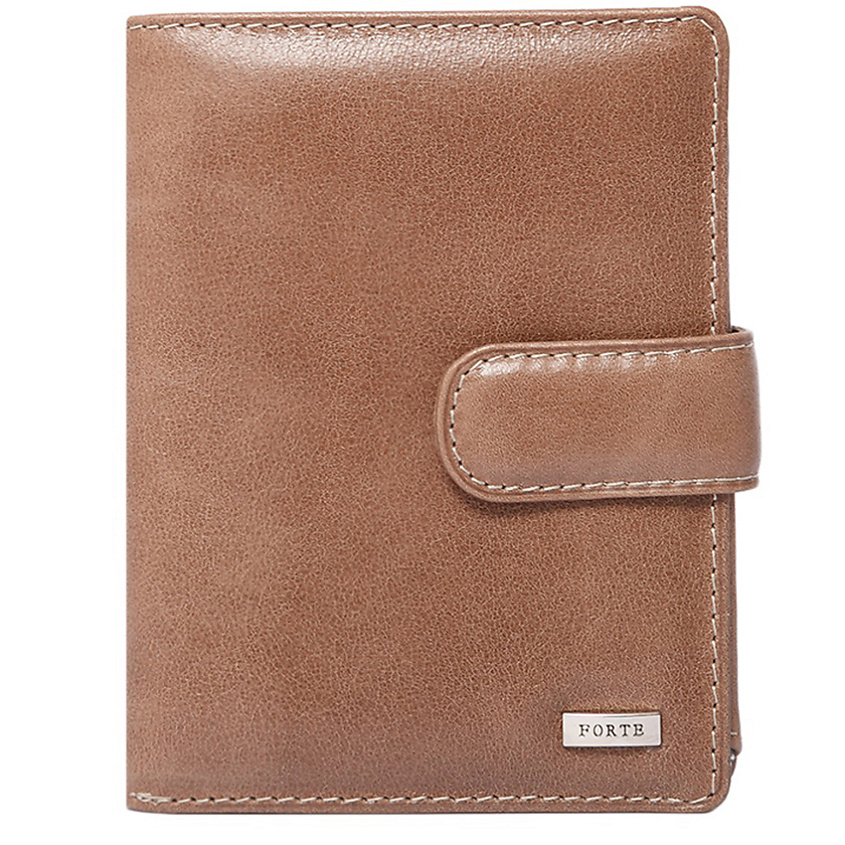 Изображение товара Портмоне из натуральной кожи с эффектом старения для мужчин, бежевое