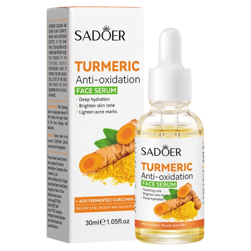 Изображение товара SADOER Сыворотка для лица антиоксидантная с куркумой, 30 мл