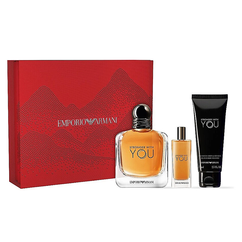 Изображение товара GIORGIO ARMANI Парфюмерный набор Stronger With You, 100мл+15мл+75мл