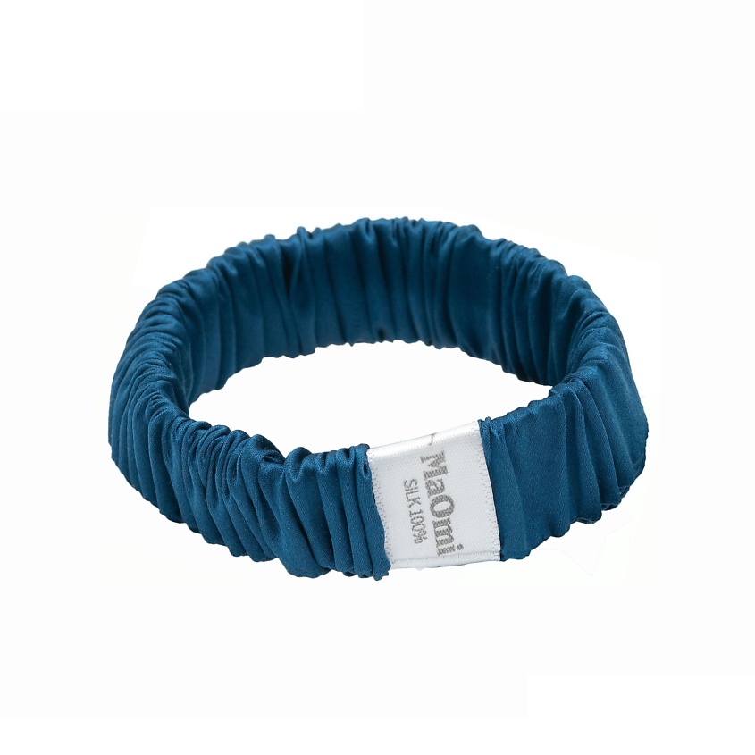 Изображение товара MAOMI Резинка для волос из натурального шёлка "UNO-20", Синий (Blue Capri)