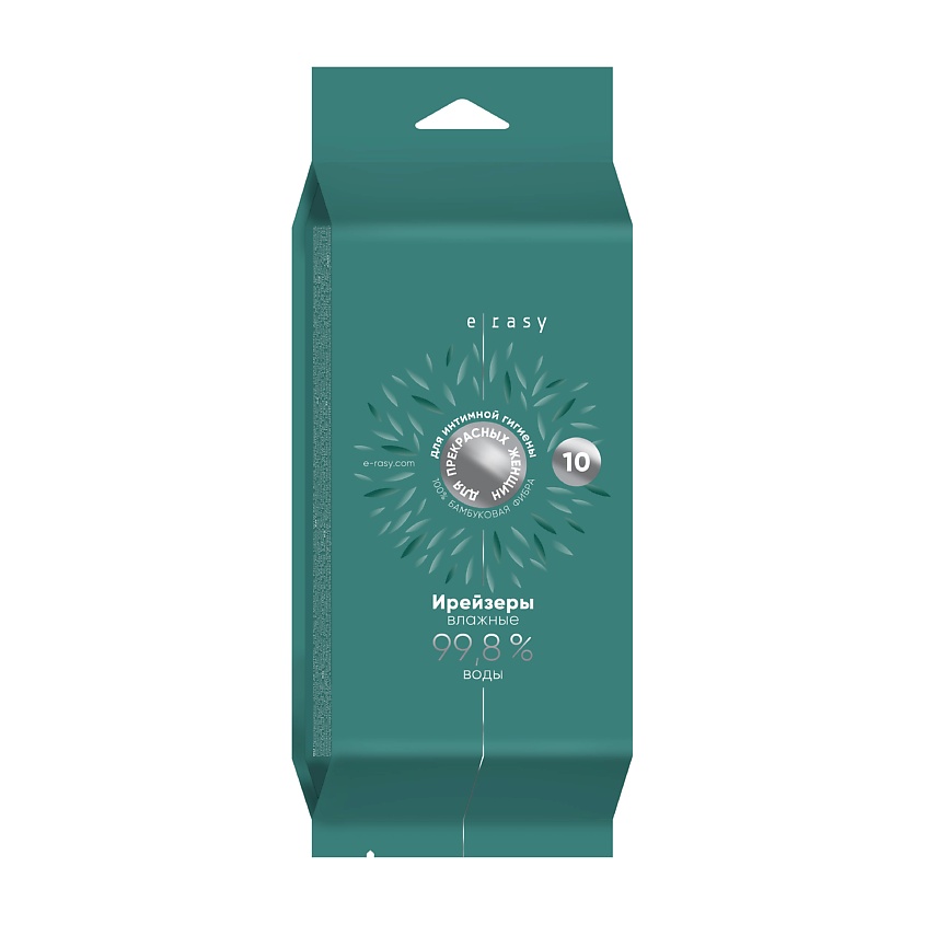 Изображение товара Влажные салфетки для интимной гигиены E-RASY 10 шт гипоалергенные биоразлагаемые