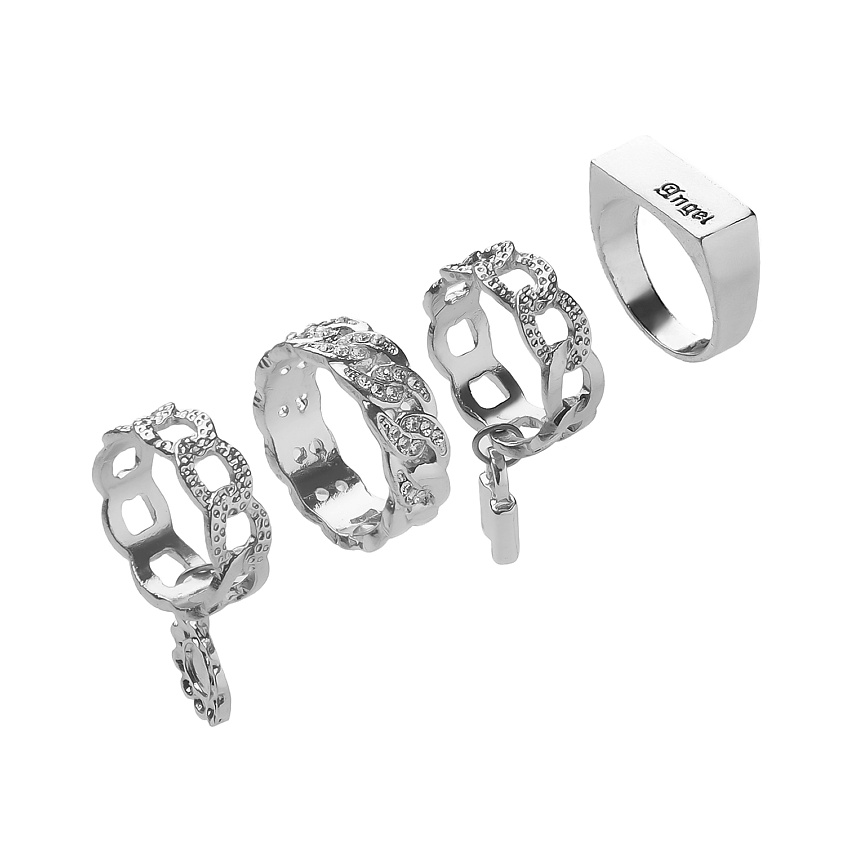 Изображение товара MERSADA Набор колец "Глаза ангела", цвет: Серебряный, размер: 18