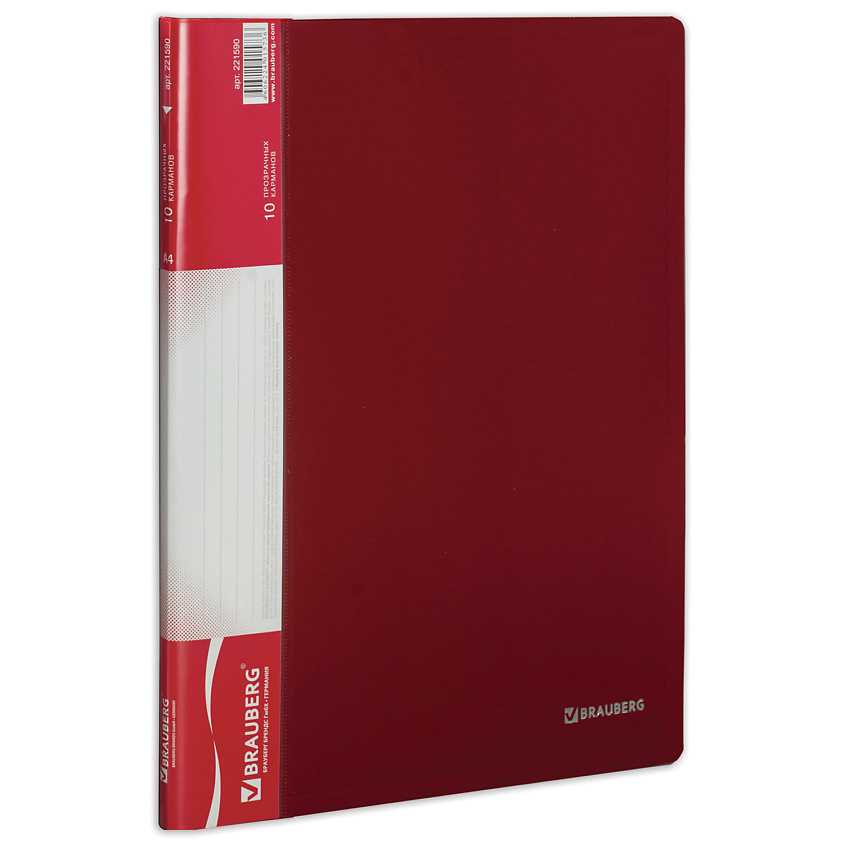 Изображение товара Папка BRAUBERG Стандарт для документов А4 с 10 карманами черная
