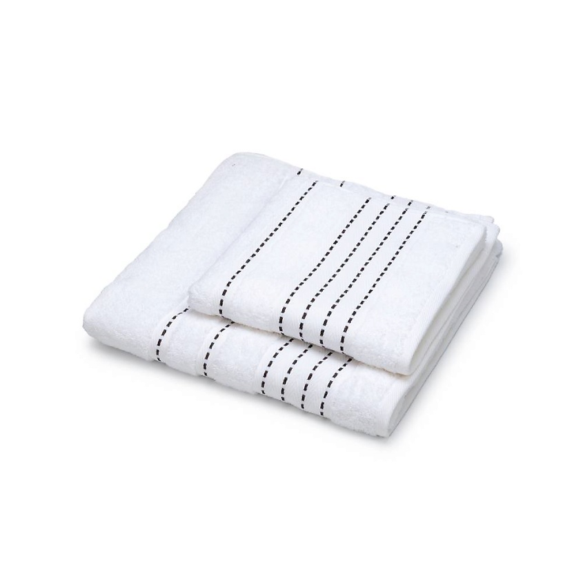 Изображение товара CLEANELLY Набор махровых полотенец Cleanelly basic: 50х90 и 70х130, Белый