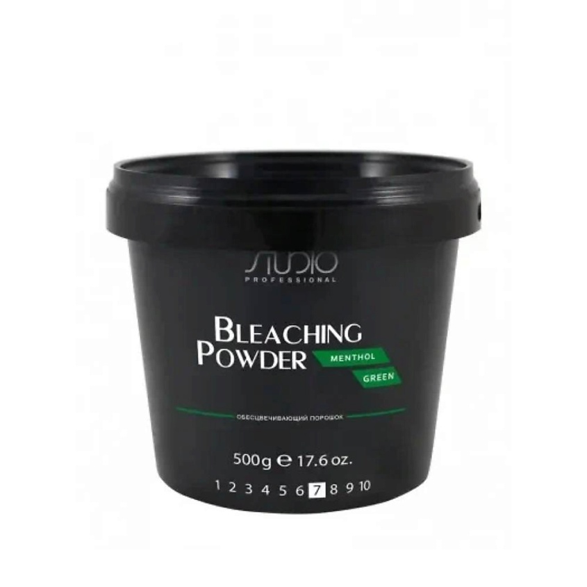 Изображение товара KAPOUS Обесцвечивающий порошок для волос Studio Professional Menthol Green, 500 г