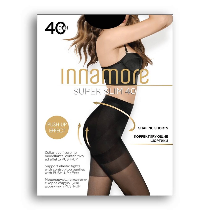 Изображение товара INNAMORE Женские колготки Super Slim Push-Up 40 den Miele, Размер: 4