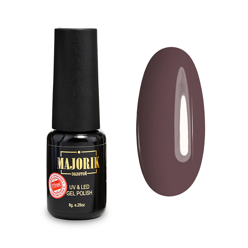 Изображение товара Majorik Гель-лак Coler No75 Коричневый - стойкое, безопасное покрытие для ногтей