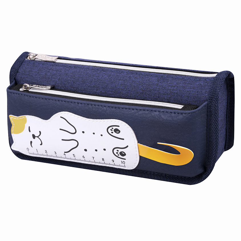Изображение товара Мягкий пенал ЮНЛАНДИЯ Cats rule с двумя отделениями для школьных принадлежностей