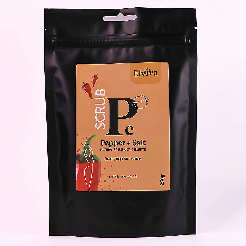 Изображение товара ELVIVA Скраб для тела "Pepper and Salt", 250 г