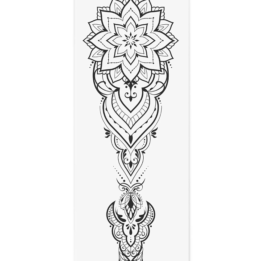 Изображение товара PRINT FACTORY Переводная Временная Татуировка Мандала, 1 шт.