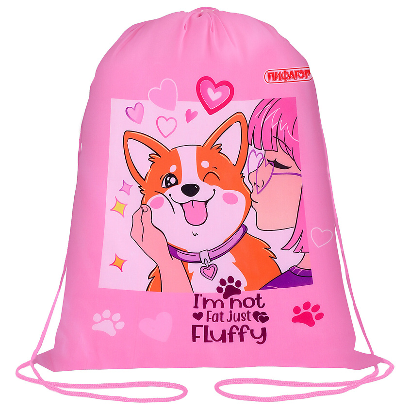 Изображение товара ПИФАГОР Сумка для обуви Пушистая акита, 1 шт.