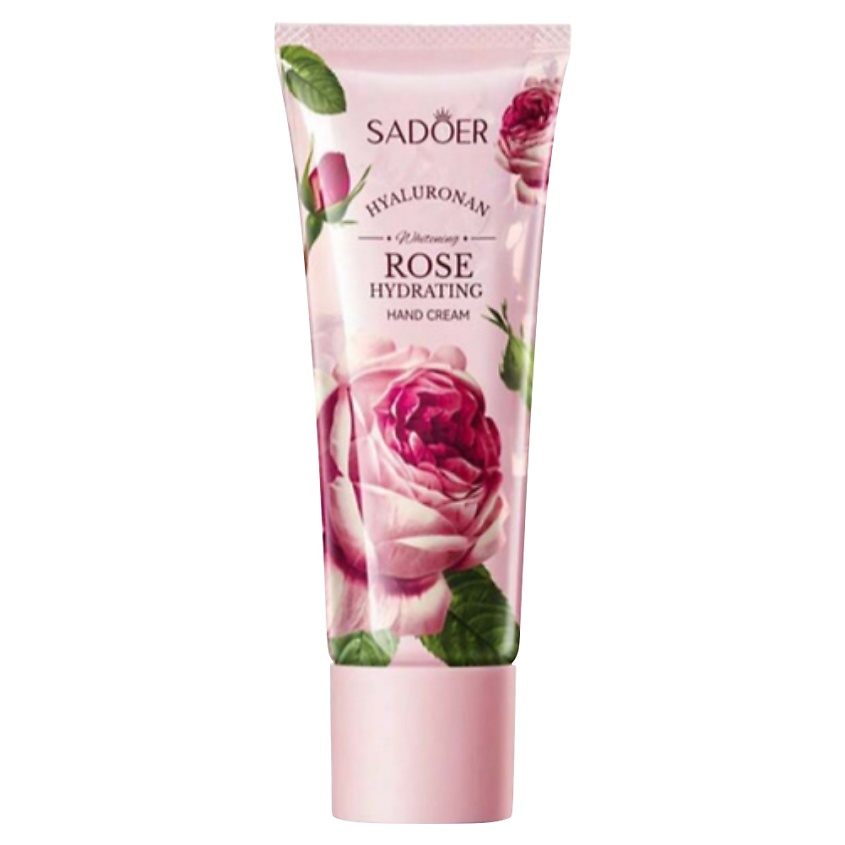 Изображение товара SADOER Крем для рук увлажняющий с экстрактом розы и гиалуроновой кислотой, 60 мл.