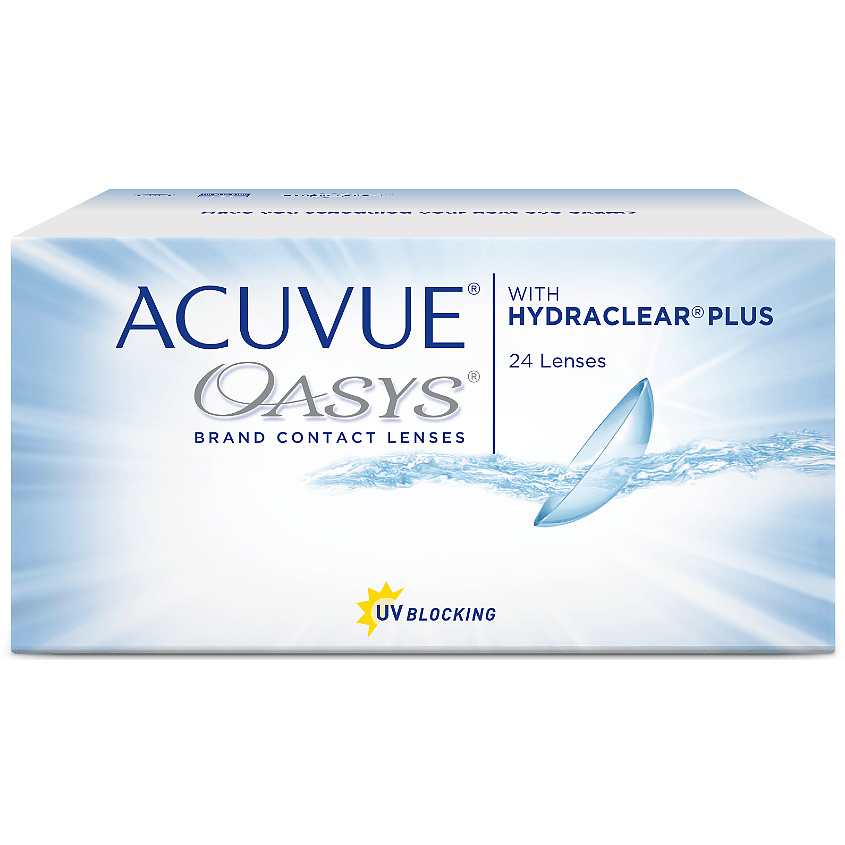 Изображение товара ACUVUE Двухнедельные контактные линзы ACUVUE OASYS with HYDRACLEAR PLUS 24 шт., 14 / 8.4 / -1.00