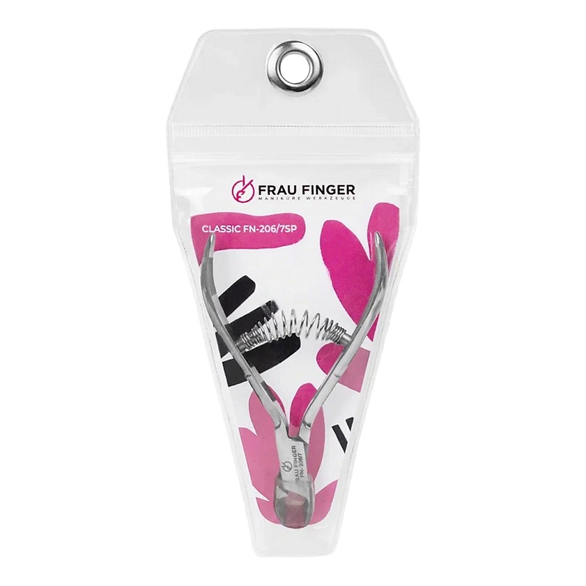Изображение товара FRAU FINGER Кусачки маникюрные для кутикулы Classic FN-206/7SP, пружина, 7 мм, Серебряный