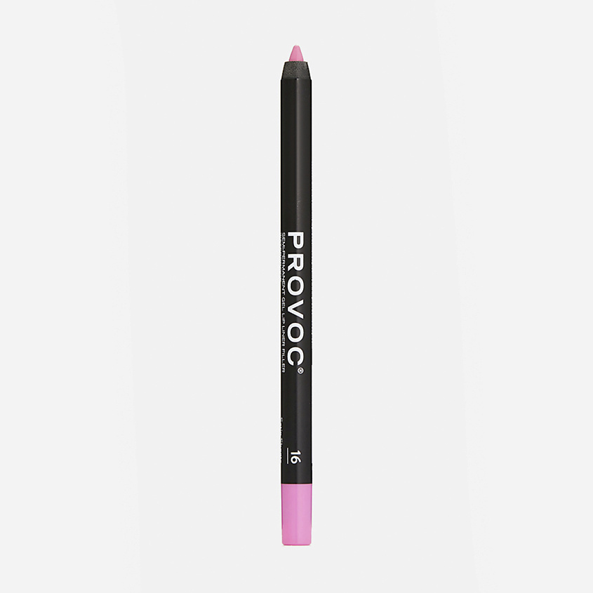 Изображение товара PROVOC Полуперманентный гелевый карандаш для губ, Розовый, стойкий до 24 часов