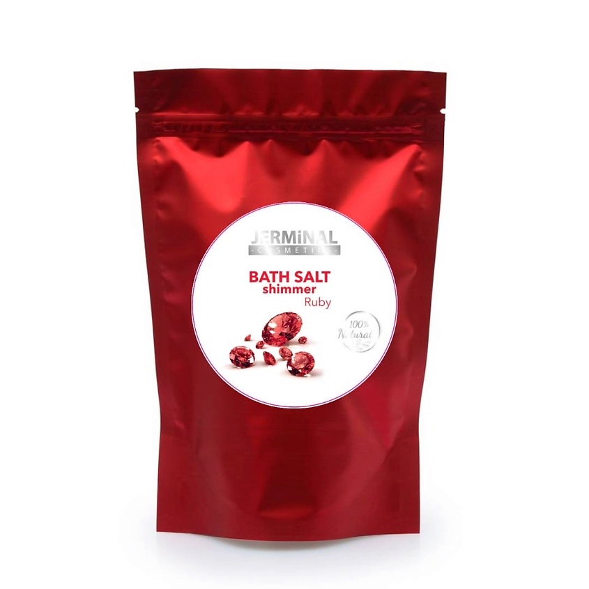 Изображение товара Парфюмированная соль для ванны с шиммером и магнием Рубин 500 г