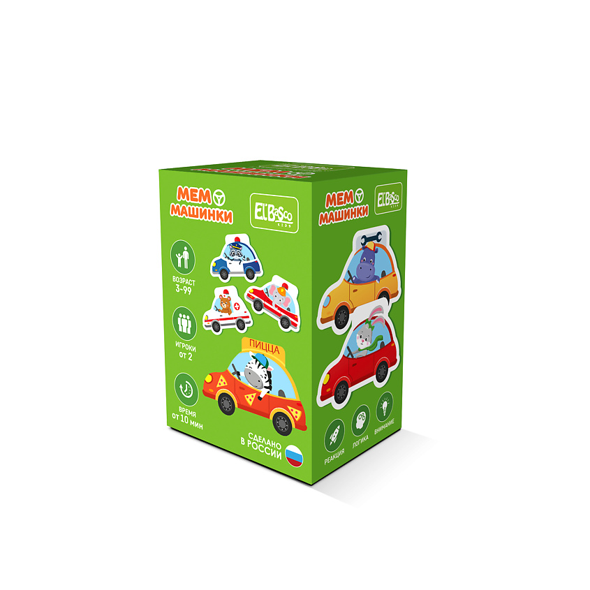 Изображение товара EL'BASCO Настольная игра МЕМО Машинки, 1 шт
