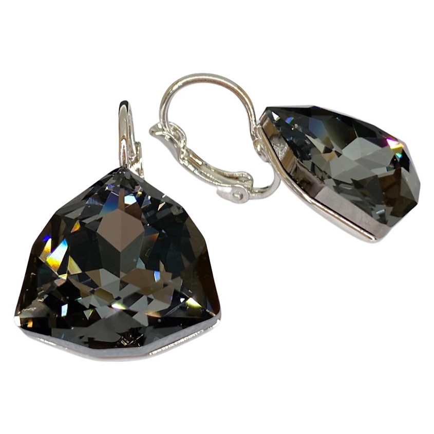 Изображение товара AMANTE CRYSTAL Серьги Dafna 18mm golden shadow, Серый